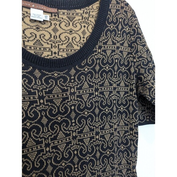 Peruvian Connection Sweater Dress XS Black Pima Cotton - Picture 3 of 7